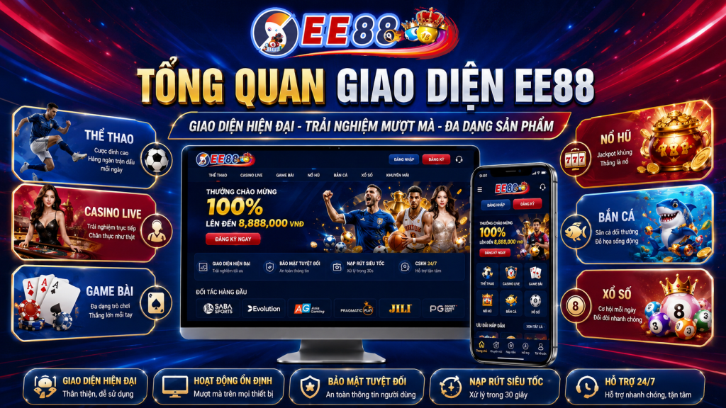 Giao diện trang chủ EE88